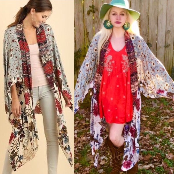 Umgee Sweaters - NWT Boutique Boho Gypsy Kimono Duster